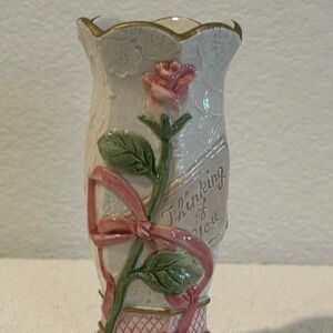 Fitz and Floyd Omnibus Vase Hand Painted China